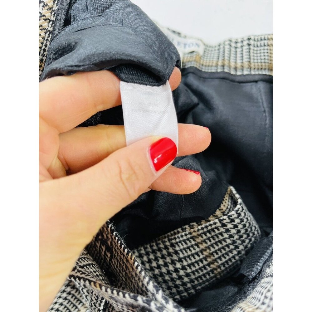 Pendleton Wool Houndstooth Plaid Pleated Trouser … - image 7